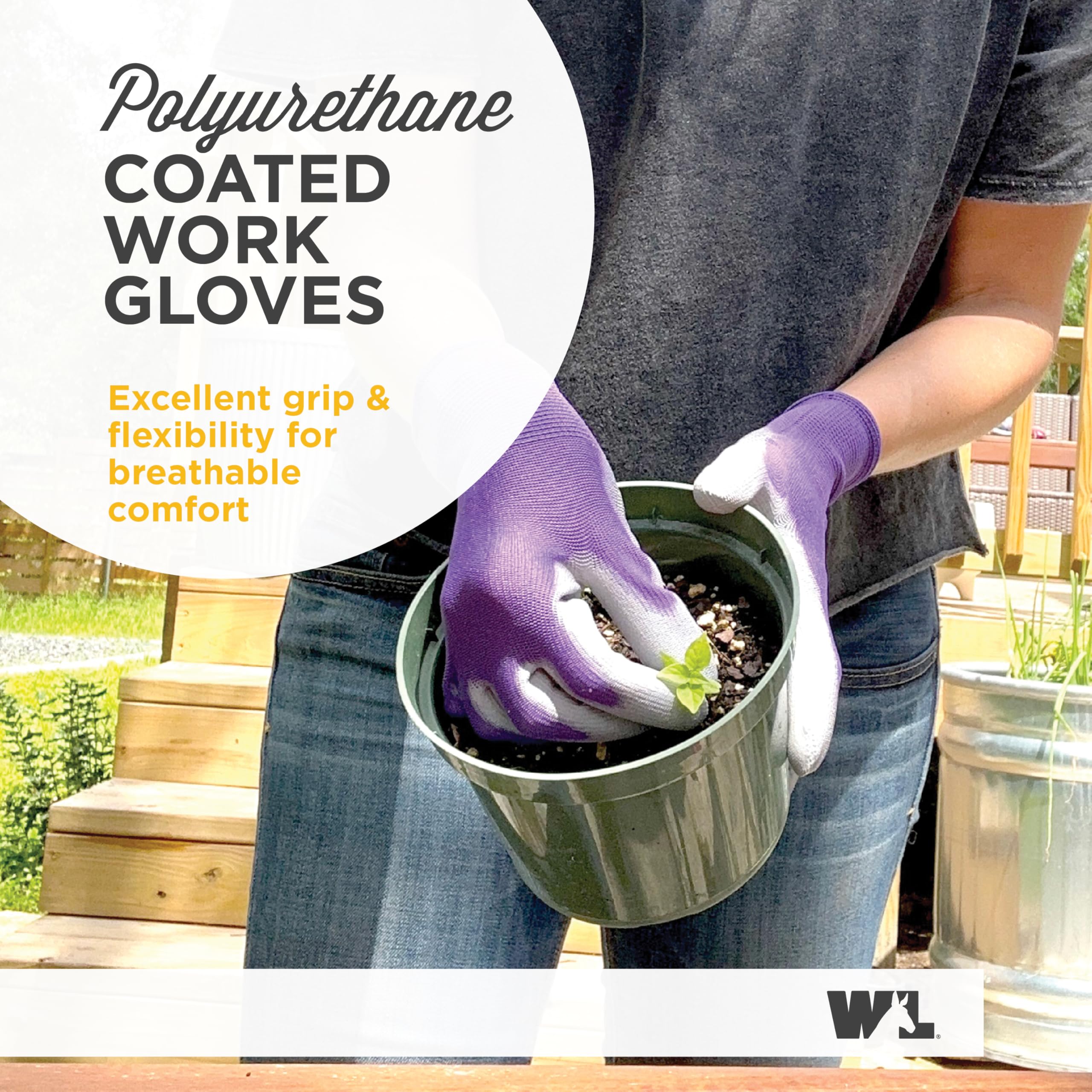 Wells Lamont gloves with PU palm grip ensure secure tool handling.