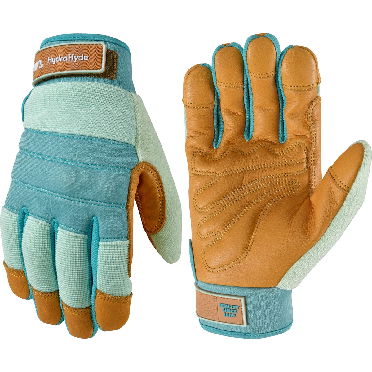 Wells Lamont HydraHyde leather palm gloves offering abrasion resistance for gardening tasks