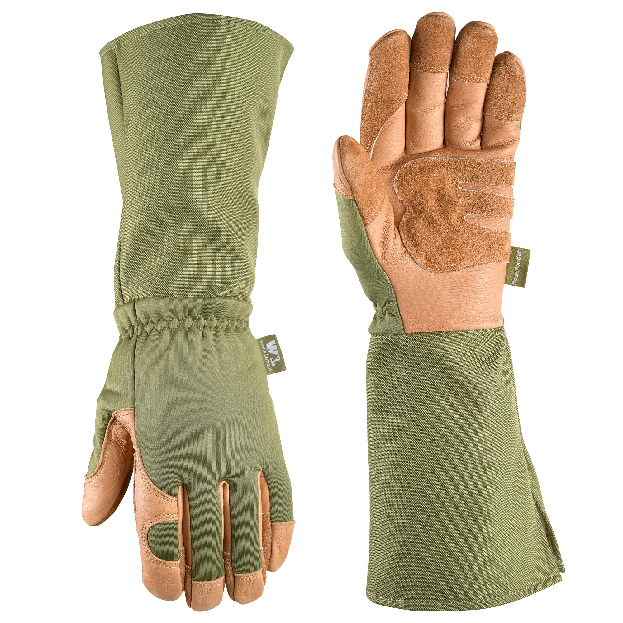 Wells Lamont Rosetender gloves with puncture-resistant palm for rose pruning.