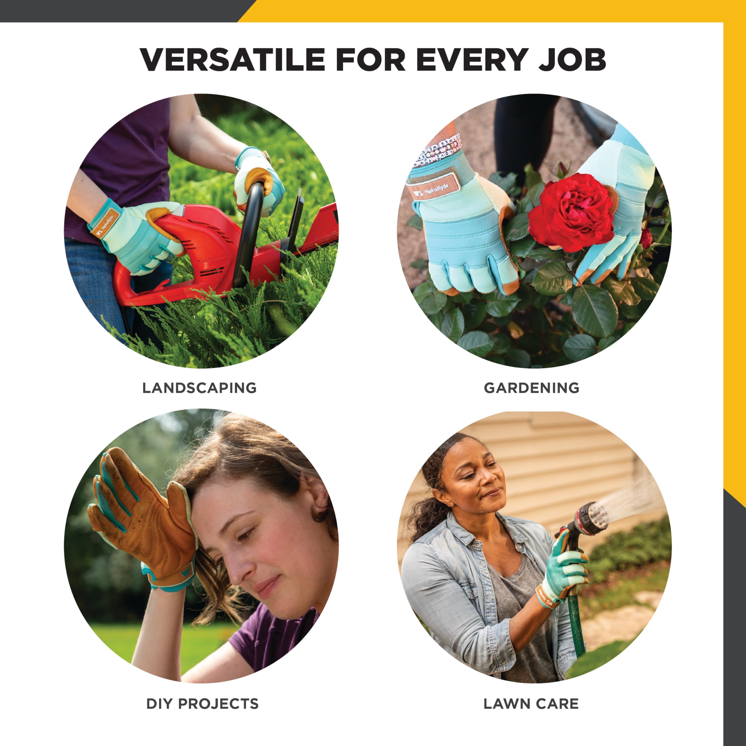 Wells Lamont HydraHyde stretch spandex back provides flexible movement for planting