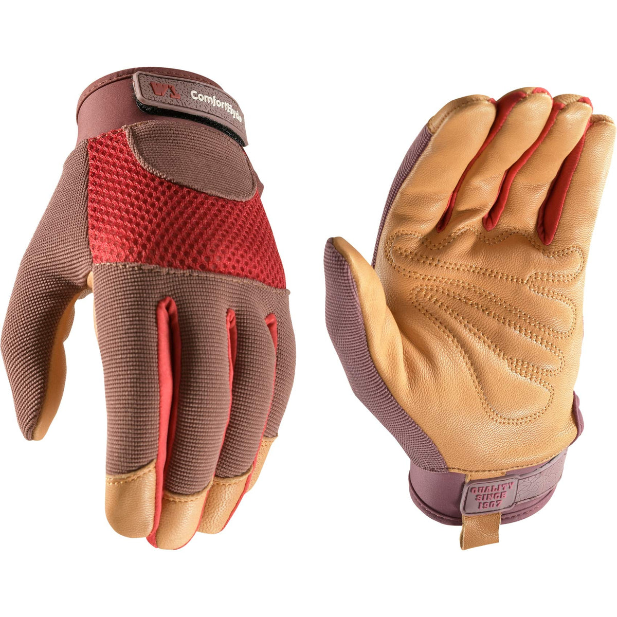 Wells Lamont ComfortHyde palm close-up showing durability and softness.