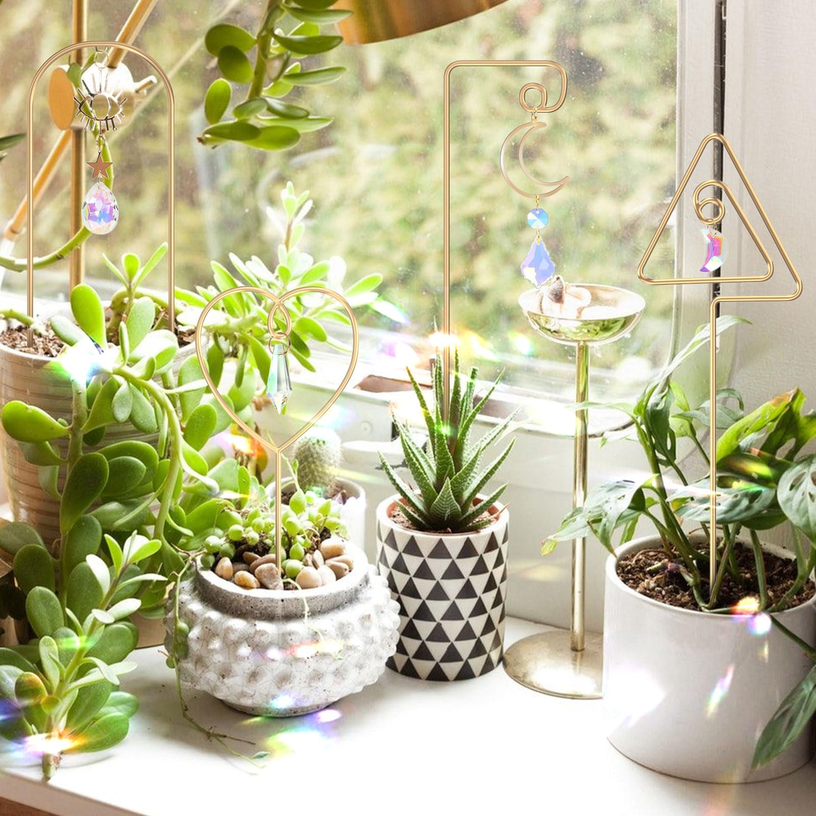 WellSign 14-inch mini trellis decor pairs with spider plants.