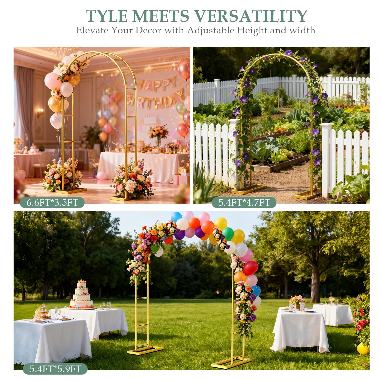 WellSign balloon arch base stand includes a stable base.