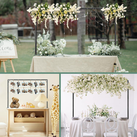 WellSign balloons and garlands shown with matte black frame