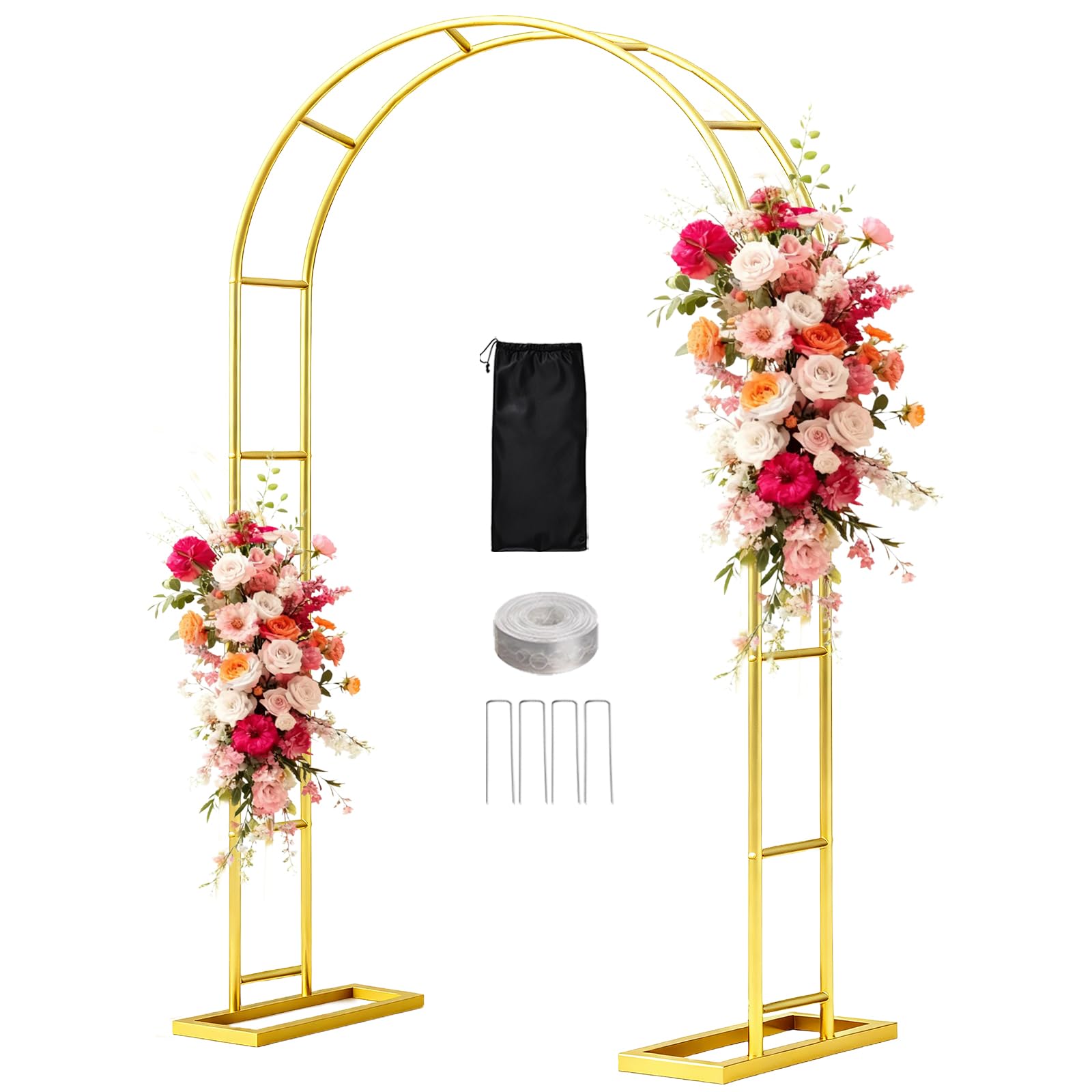 WellSign balloon arch stand 7.2ft by 4.3ft with sturdy metal tubes for events