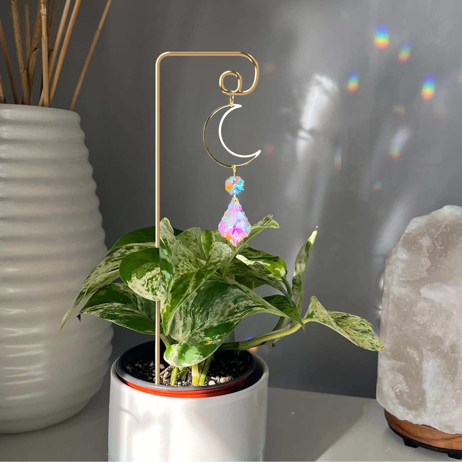WellSign crystal suncatcher casts light and shadow across rooms.