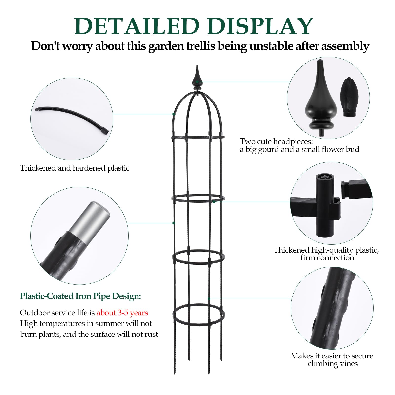 WellSign garden tower trellis used with potted plants indoors for vertical growth.