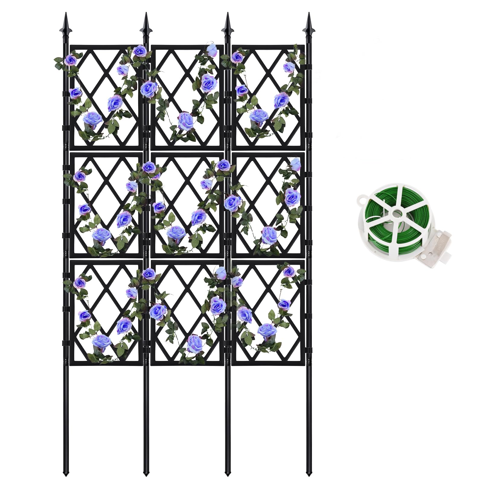 WellSign Garden Trellis 5.25ft tall supports climbing beans and roses