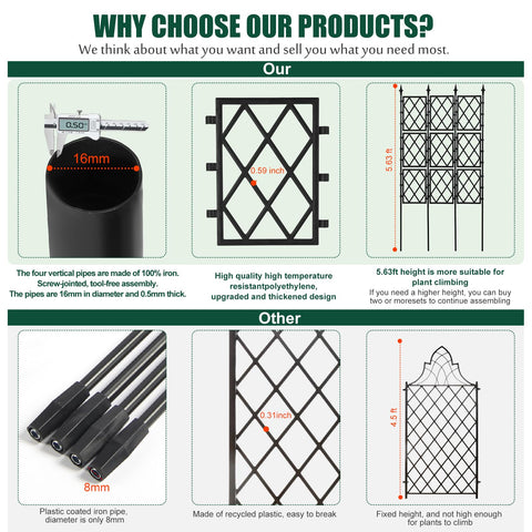 WellSign trellis offers DIY configurations to form a flower wall or plant fence
