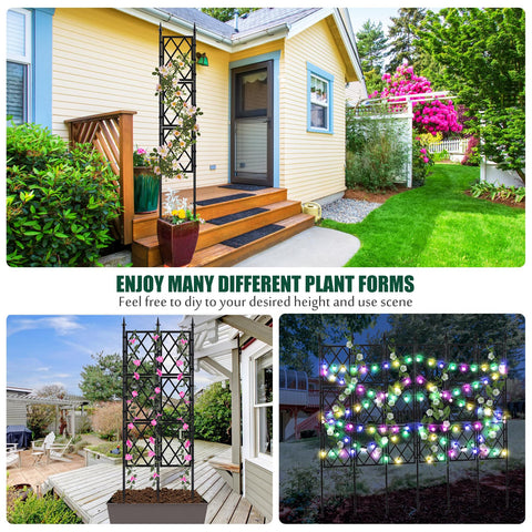 WellSign garden trellis close-up highlights thickened mesh and durable iron frame