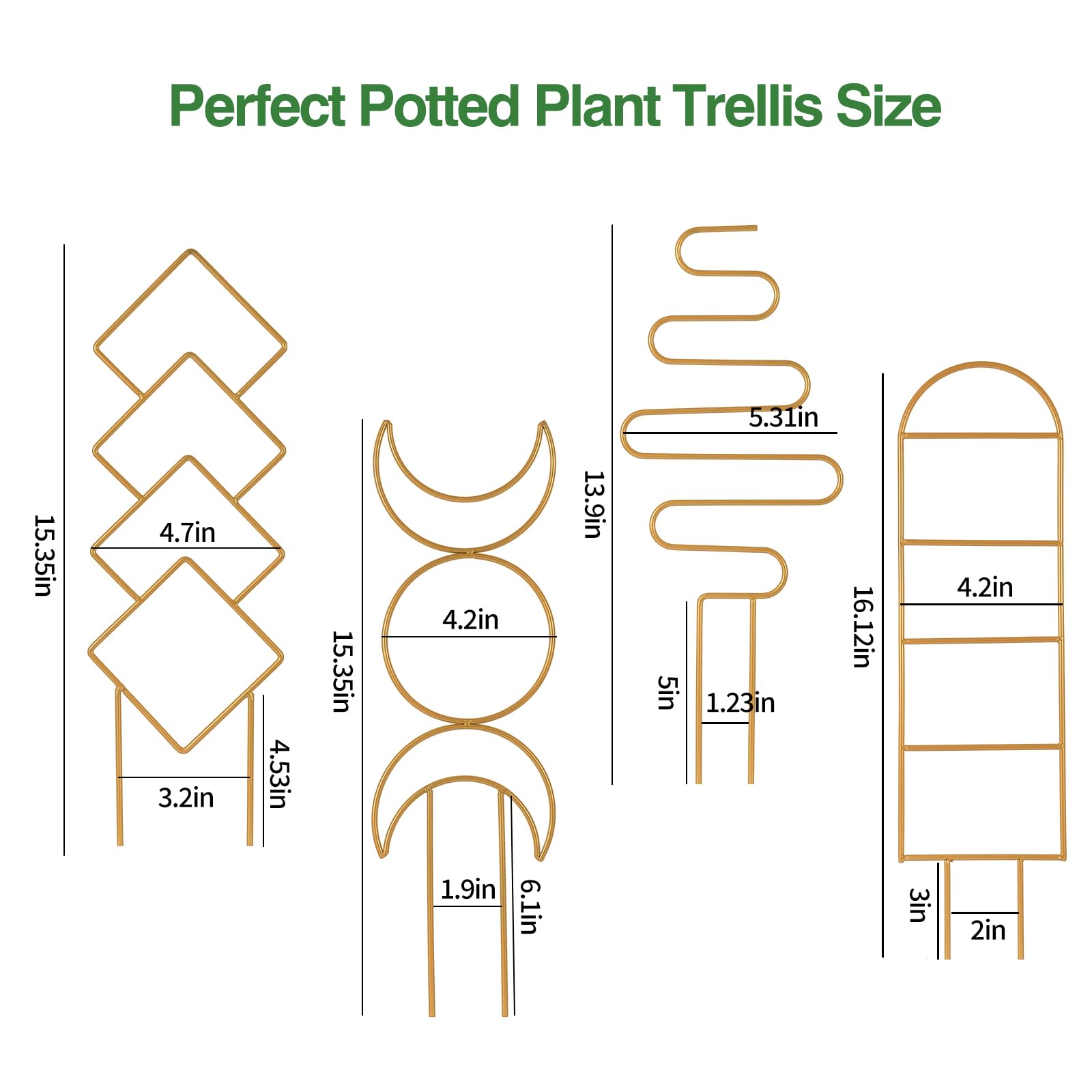 WellSign gold mini trellis closeup shows premium finish.