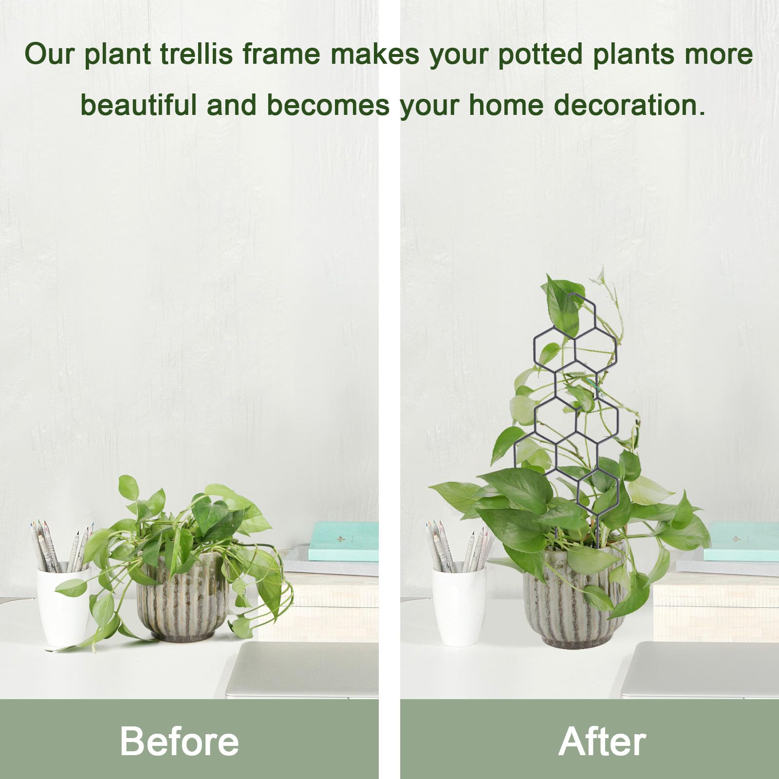 WellSign indoor/outdoor pot trellis with powder-coated finish