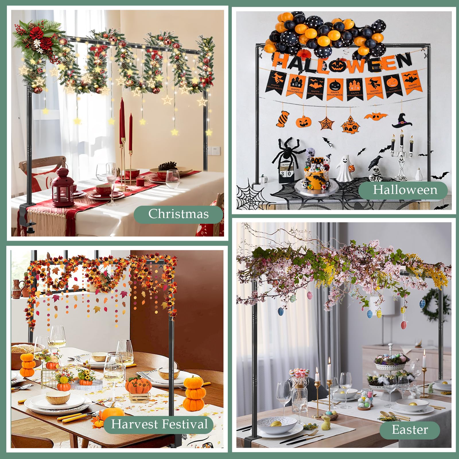 WellSign all-in-one decor solution creates an elegant centerpiece over the table