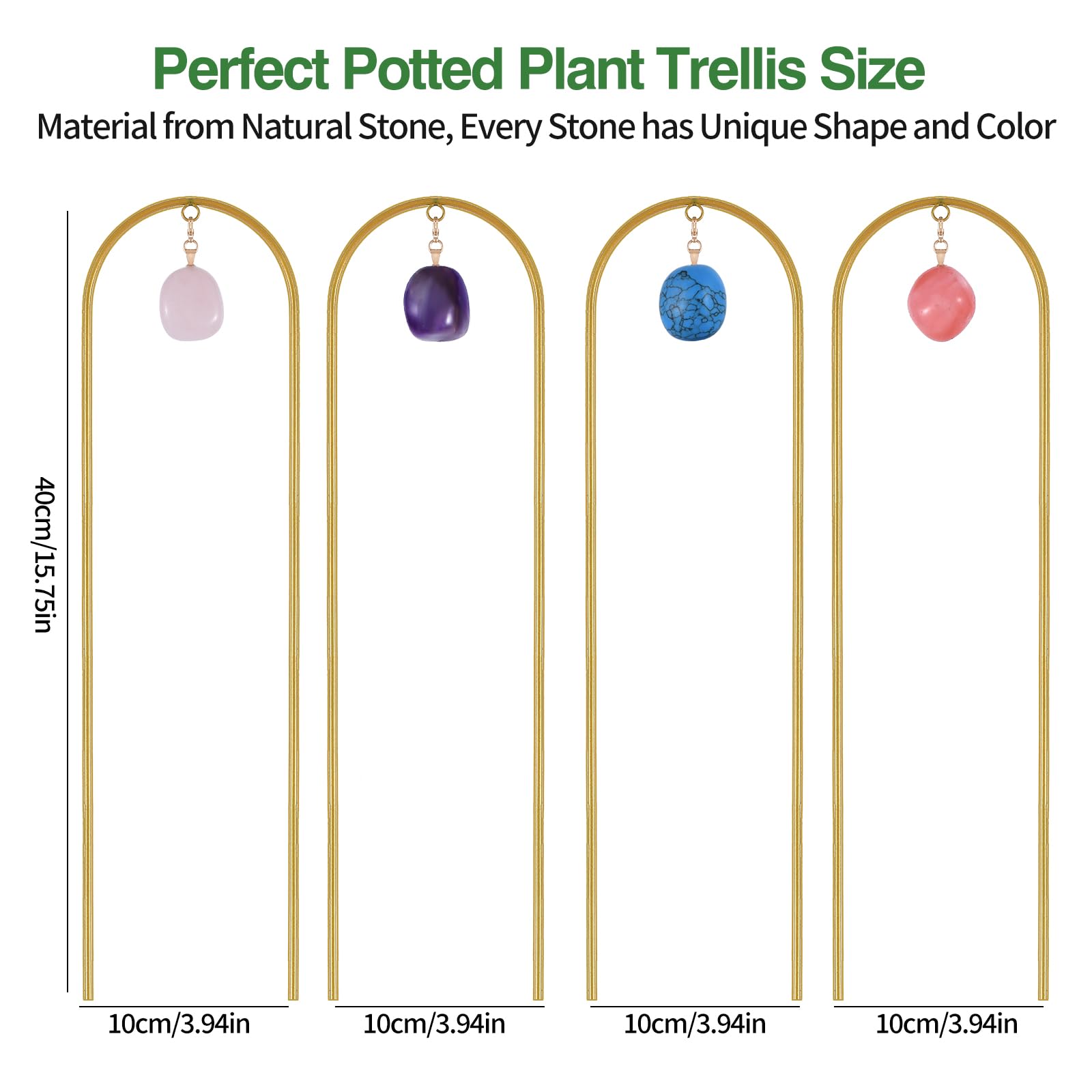 WellSign 4-pack plant trellises for potted plants and garden beds