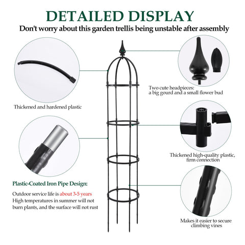 WellSign rustproof vinyl-coated metal trellis keeps garden durable through seasons