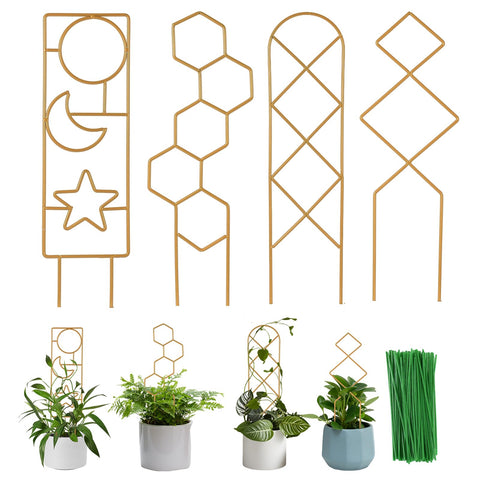 WellSign small trellis four-patterns adds upright support for climbing plants indoors
