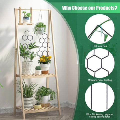 WellSign trellis supports climbing ivy and other vines indoors