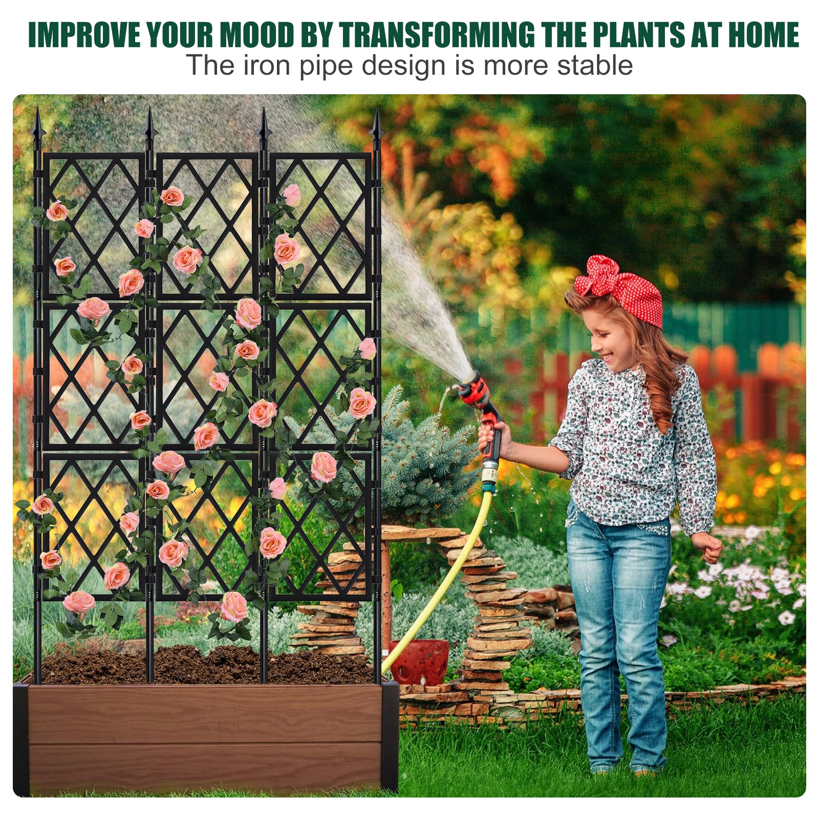 WellSign tall trellis adds structure and aesthetics to outdoor spaces