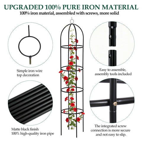 WellSign tomato-trellis 4-9ft supports vigorous vines from seedling to harvest