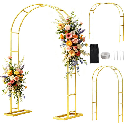 WellSign wedding arch 6.6ft by 3.5ft ready for easy outdoor setup.