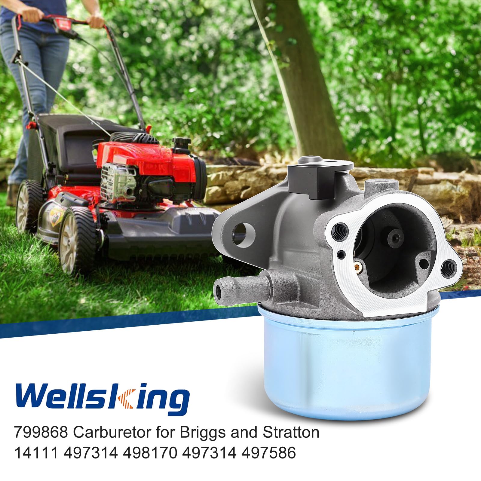 Wellsking 799868 carburetor installation guide shows easy mounting