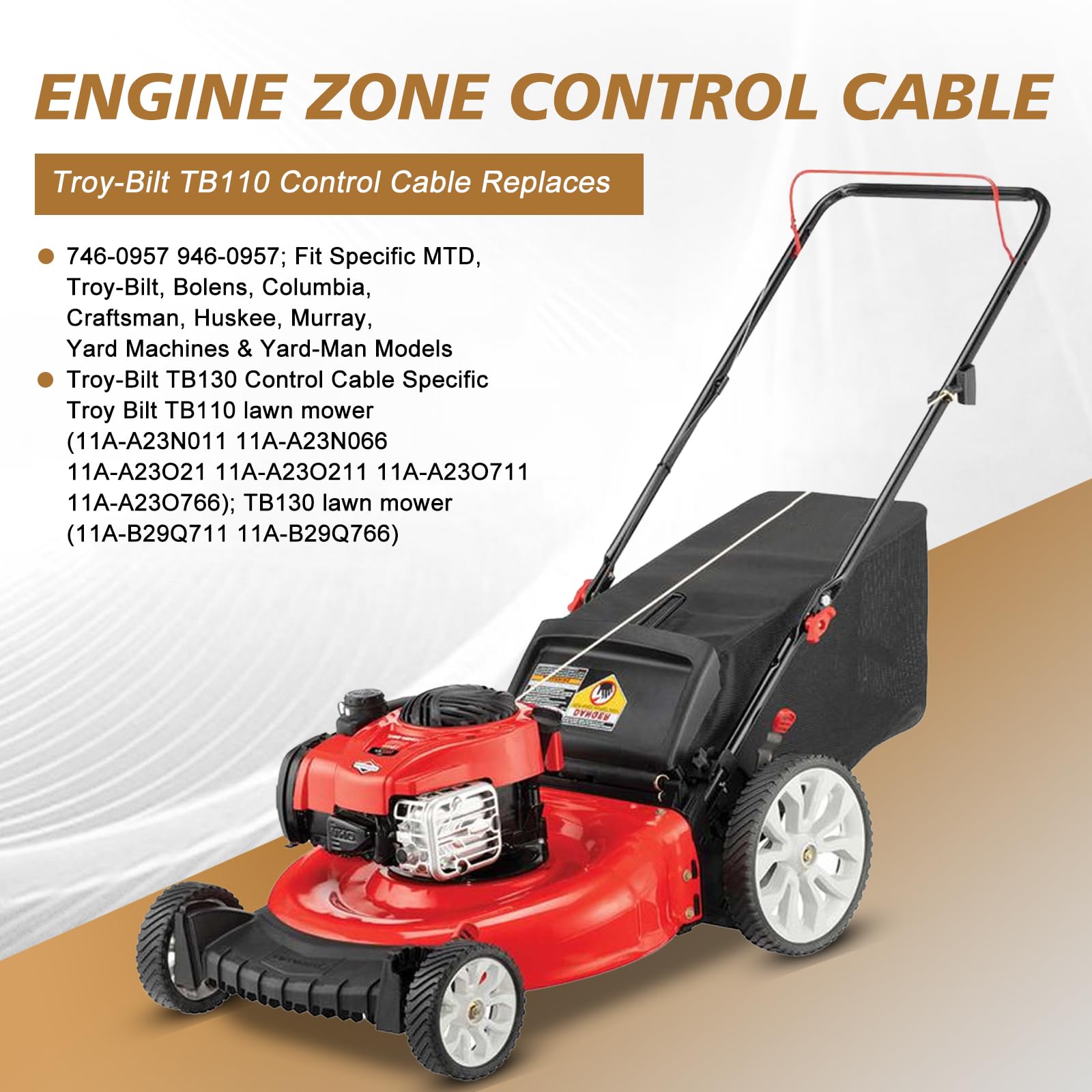 Wellsking Bolens Yard Machines cable replacement for durable performance.