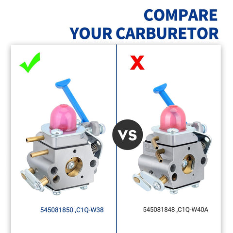 Wellsking Husqvarna 125E compatible carburetor, rear-angle detail to aid precise installation.