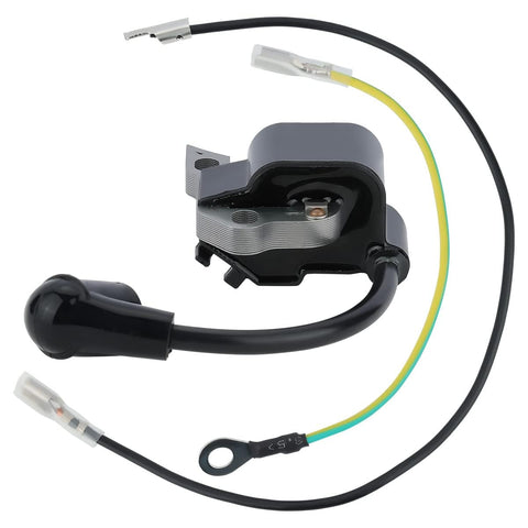 Wellsking ignition coil kit for Stihl MS170-018 connector close-up showing wiring compatibility