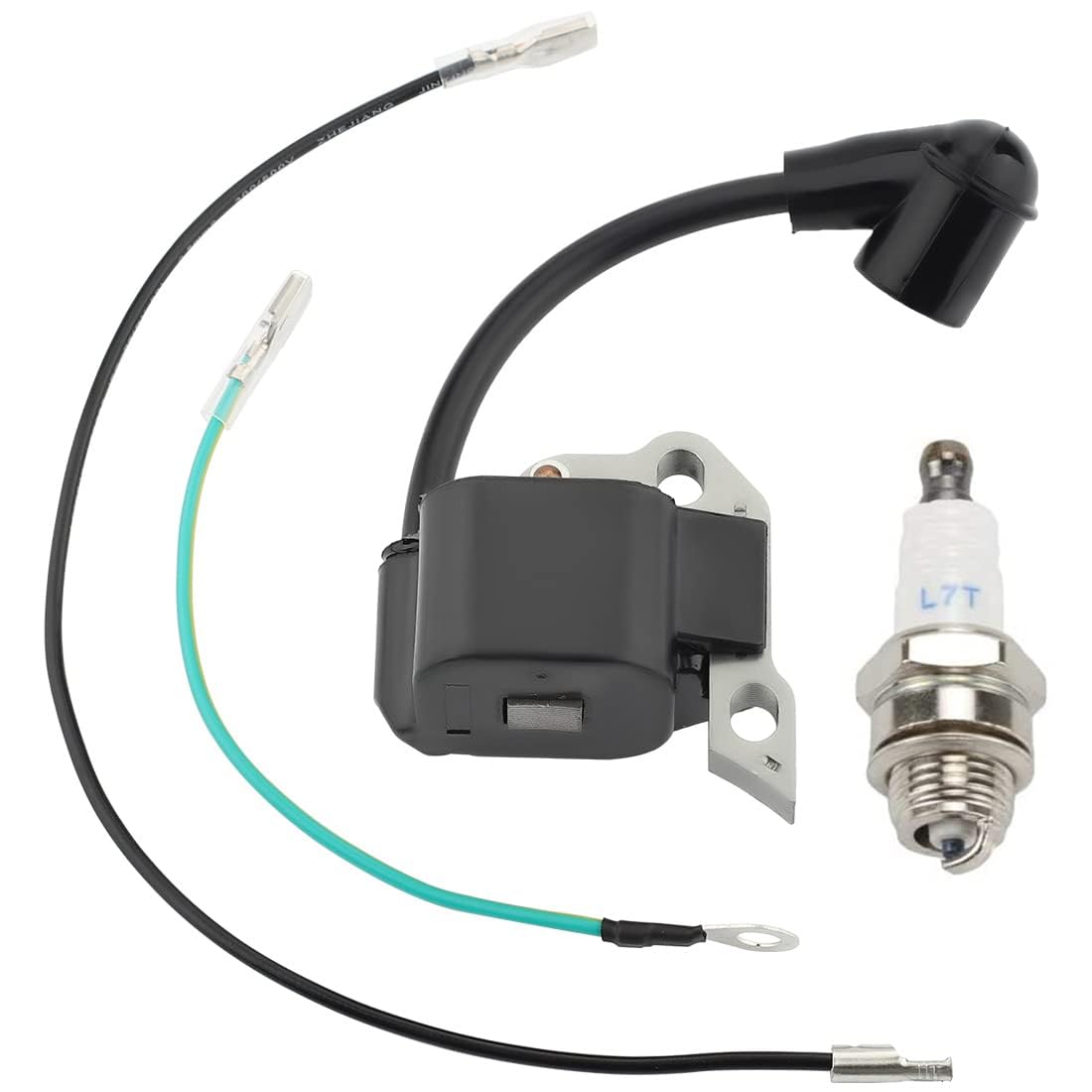 Wellsking ignition coil kit for Stihl MS170-018 front view with included spark plug