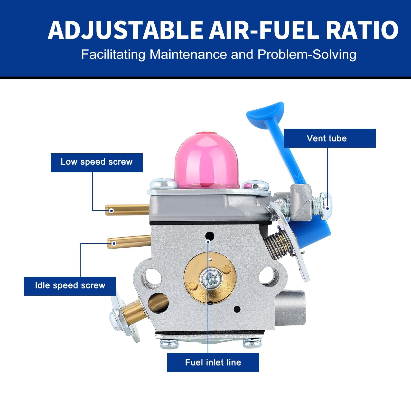 Wellsking Jonsered-compatible carburetor kit, supports GC2126 and related trimmers.