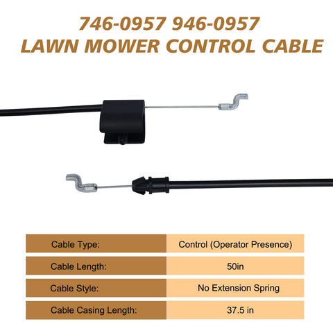 Wellsking Yard Machines push mower cable for reliable throttle control.