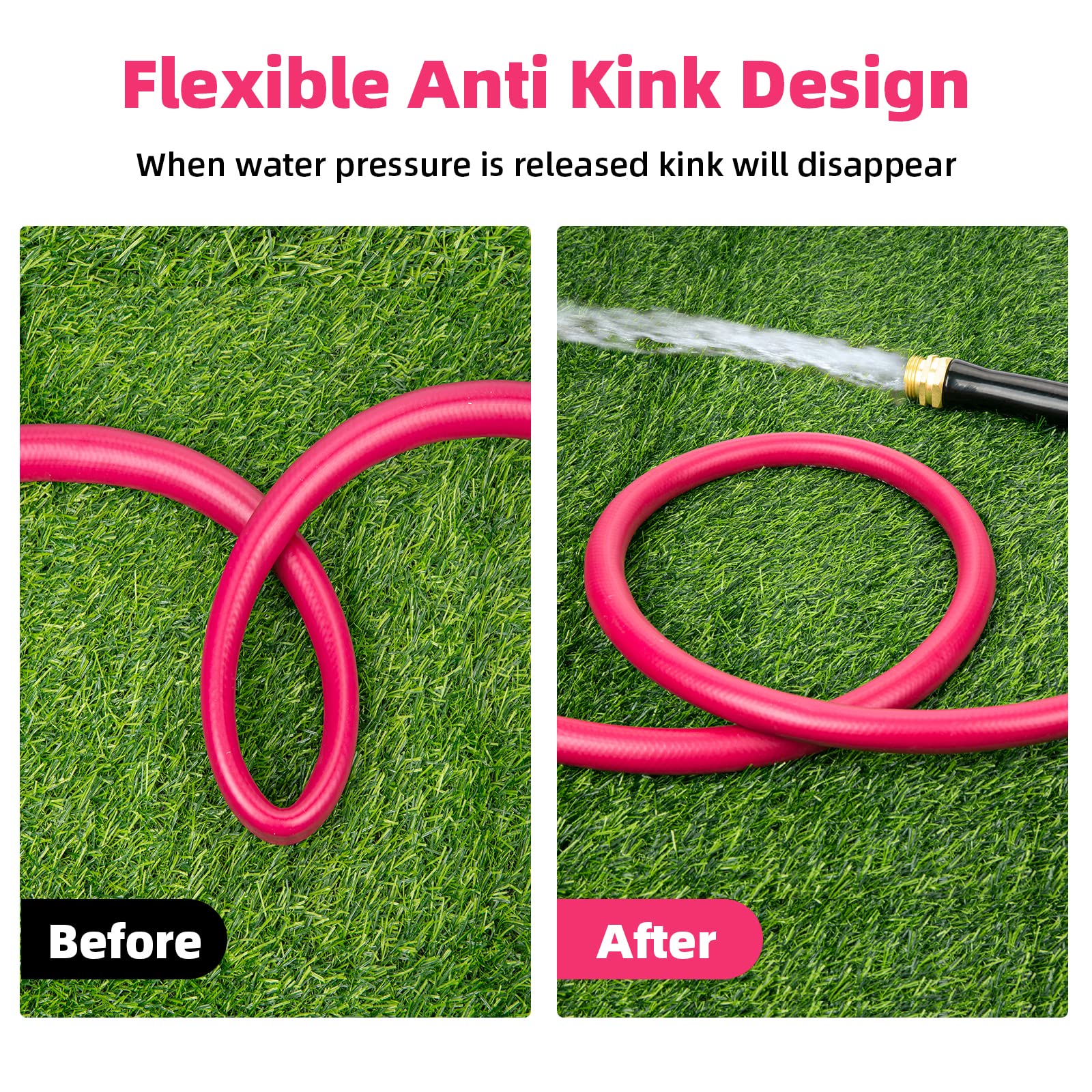 Welluck drinking-water-safe hose connected to an outdoor faucet for safe use
