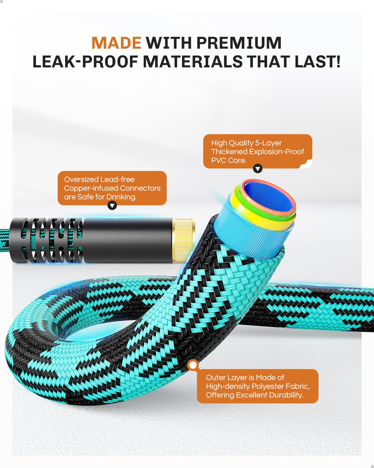 WELLUCK hose flexible and kink-free under pressure for steady flow.