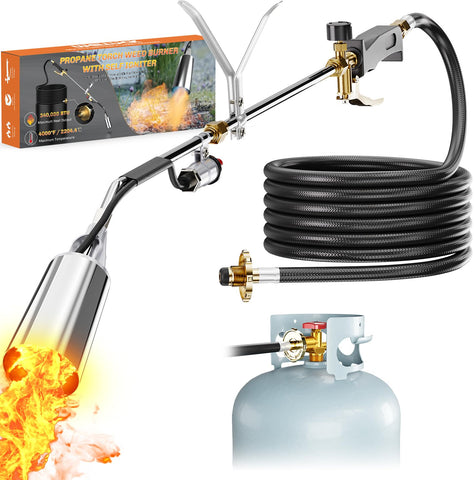 WELLUCK weed burner in garden ready for weed control and high heat tasks