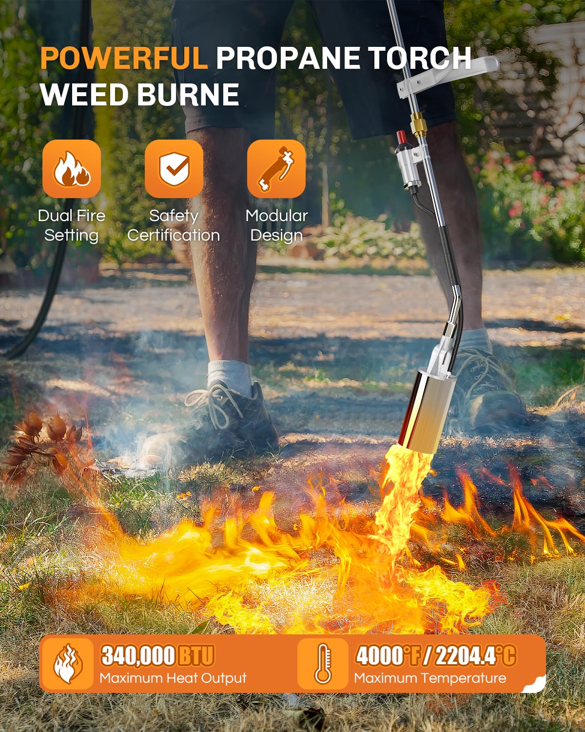 WELLUCK torch showing self ignition for quick startup during outdoor work