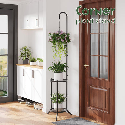 WELUKGUUD corner plant stand setup for windowsills