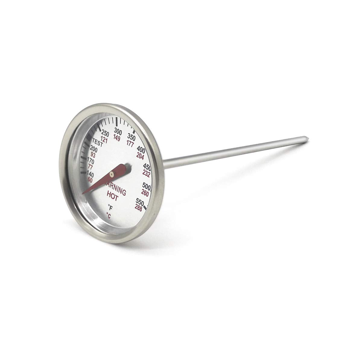WEMEIKIT thermometer front view with durable stainless steel for grill reliability