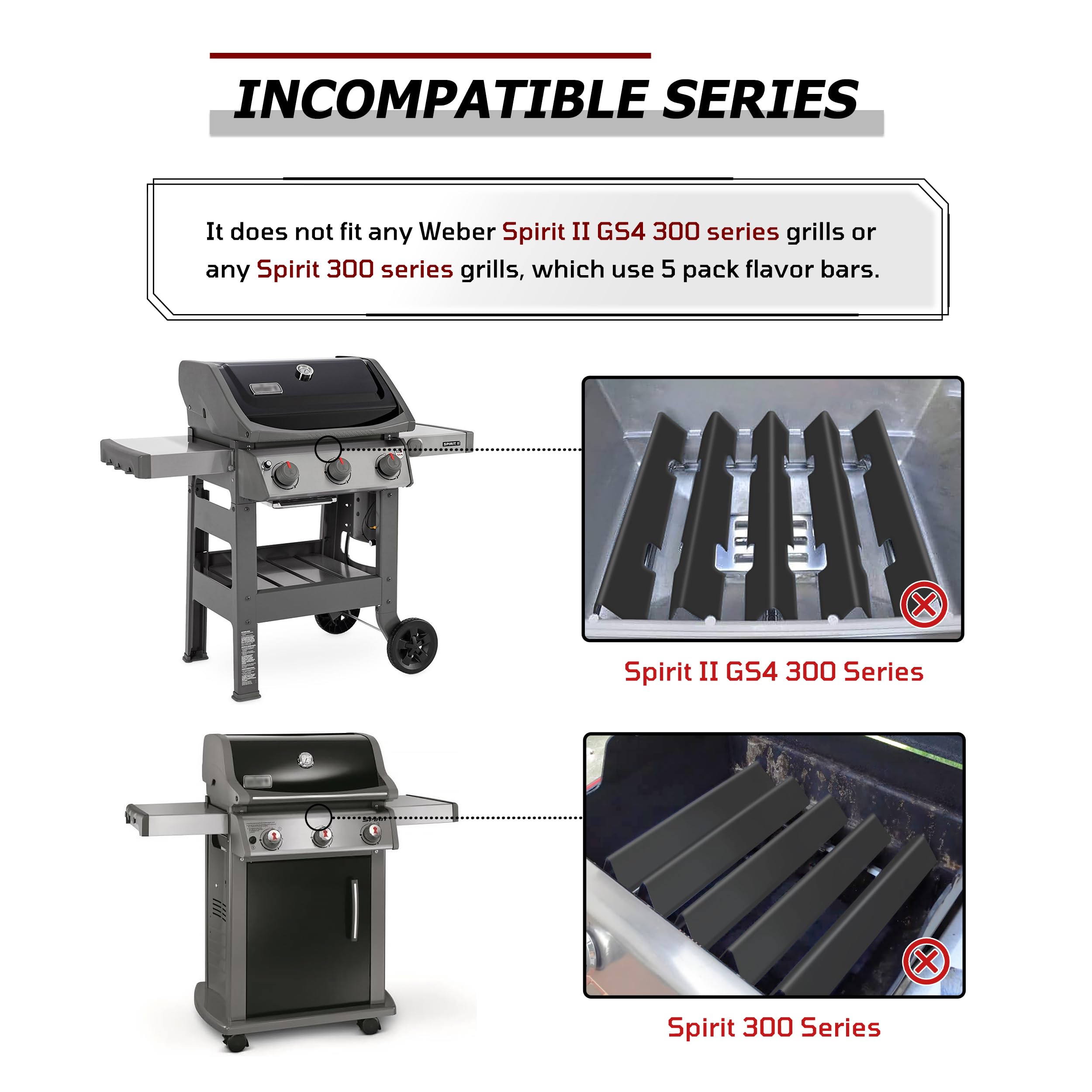 WEMEIKIT compatible with Weber Spirit II 200 series front-control grills.