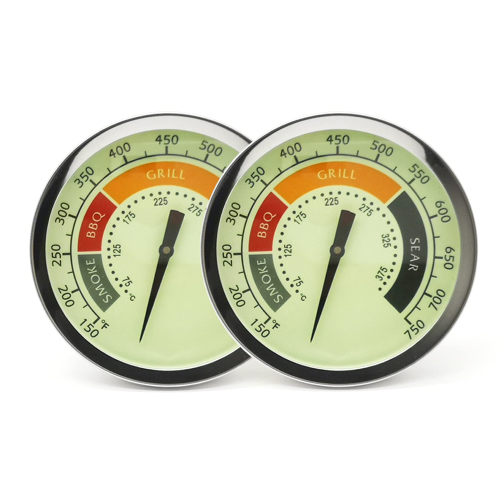 WEMEIKIT thermometer dial closeup shows clear readings for precise grill control.