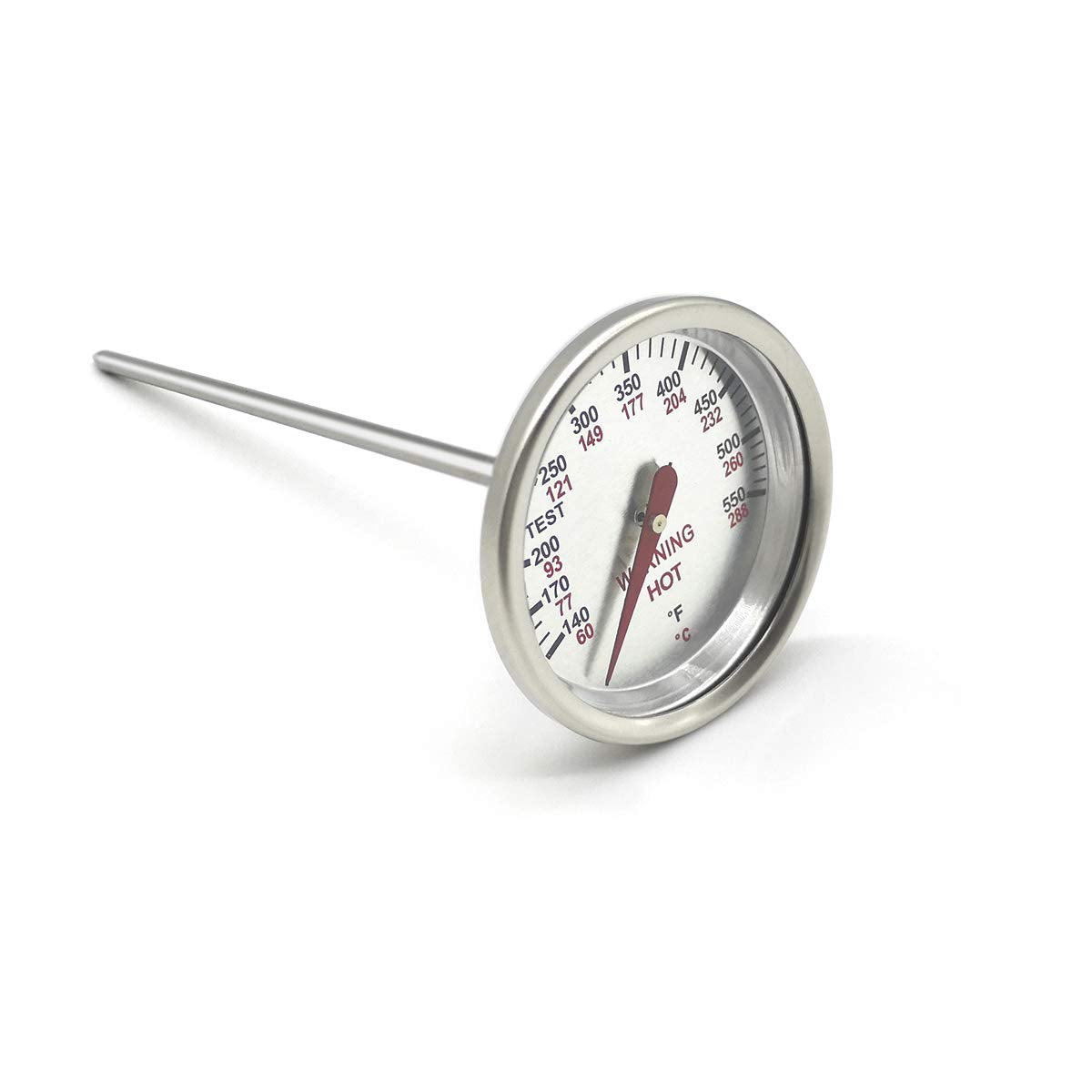 WEMEIKIT thermometer 5-inch probe close-up demonstrates accurate temperature sensing