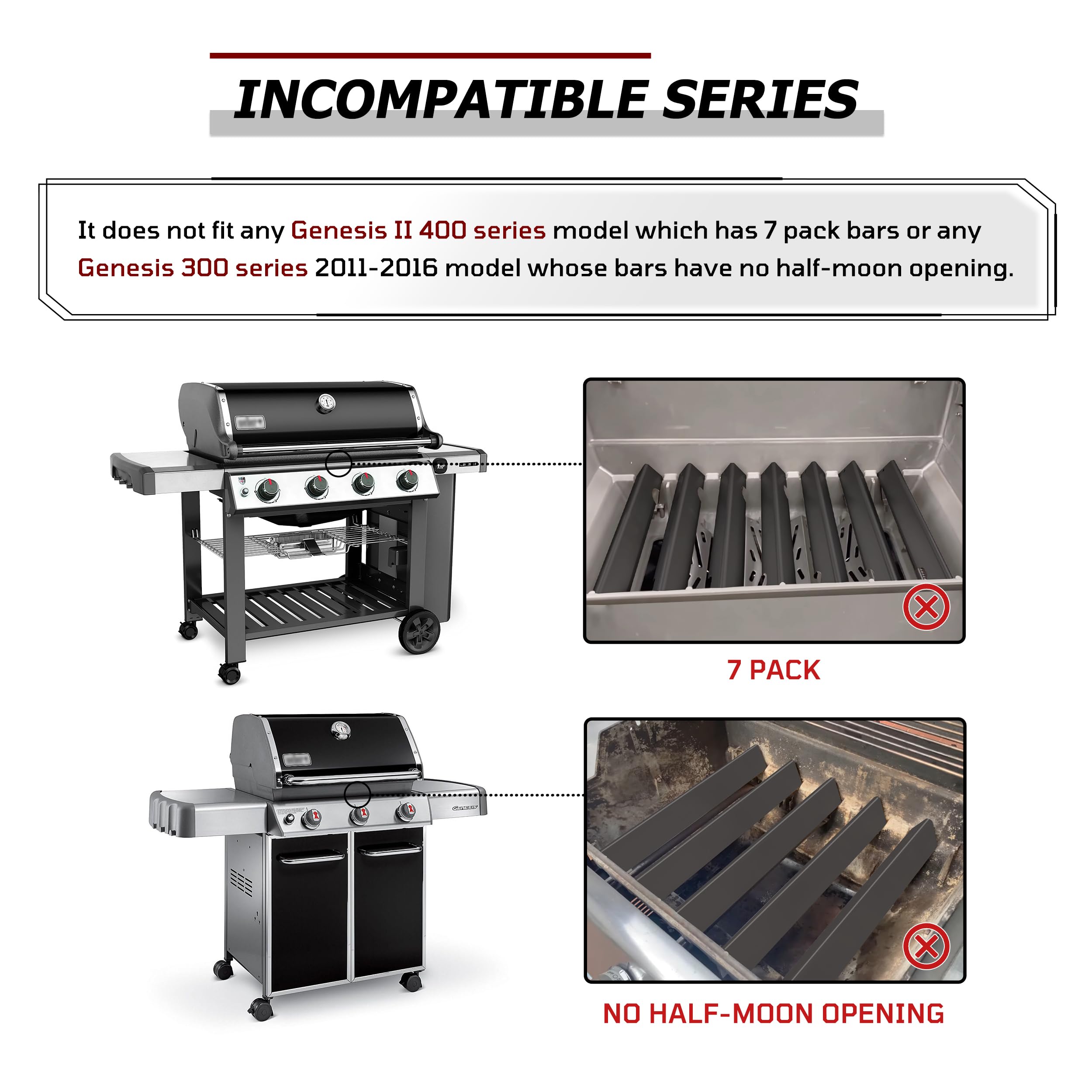 WEMEIKIT compatible replacement bars keep your Weber grill performing like new.