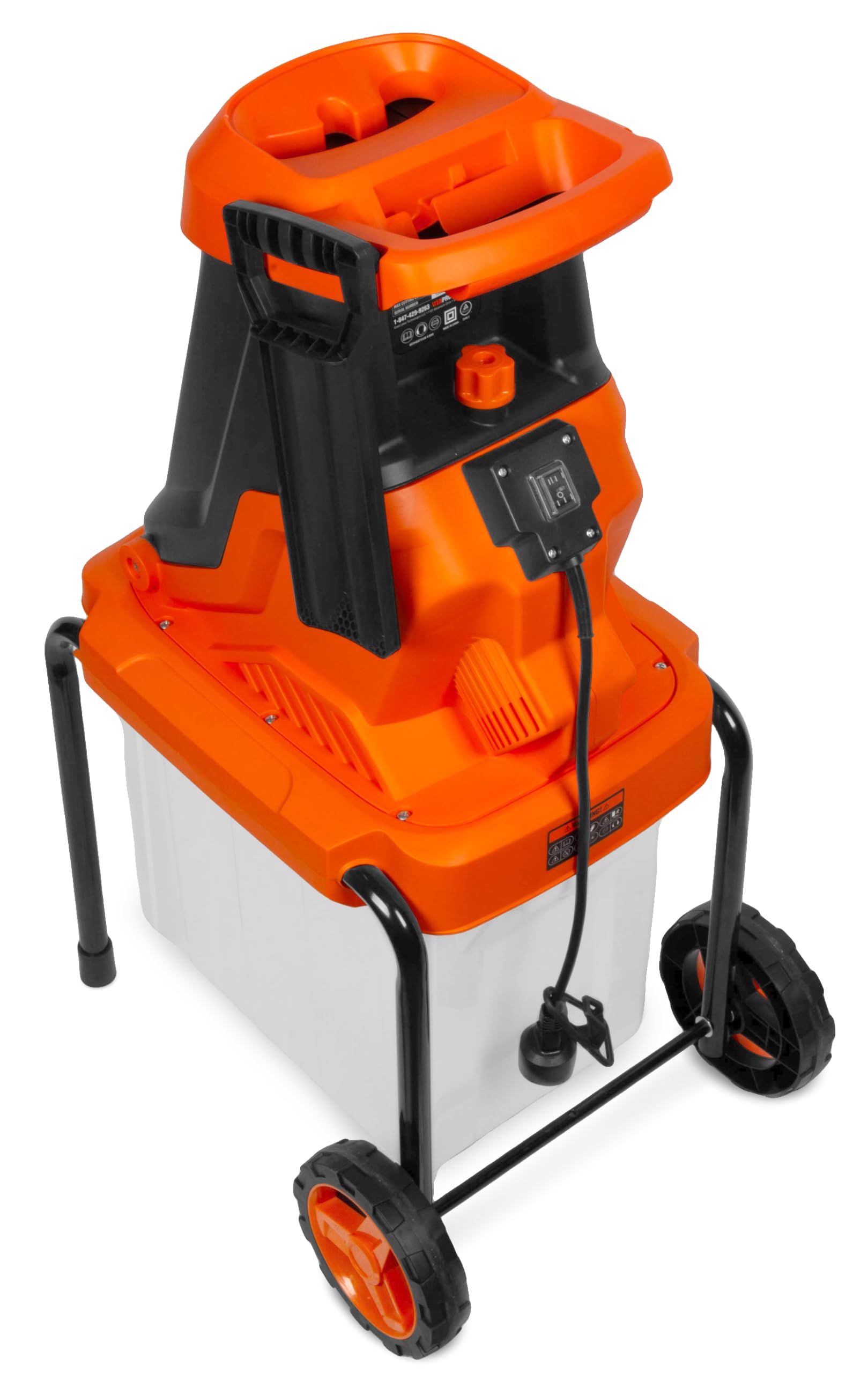 Includes blades, bin, push stick, wheels, and a two-year warranty package.