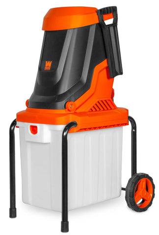 WEN 41130 collection bin and wheels ready for easy transport and tidy cleanup.