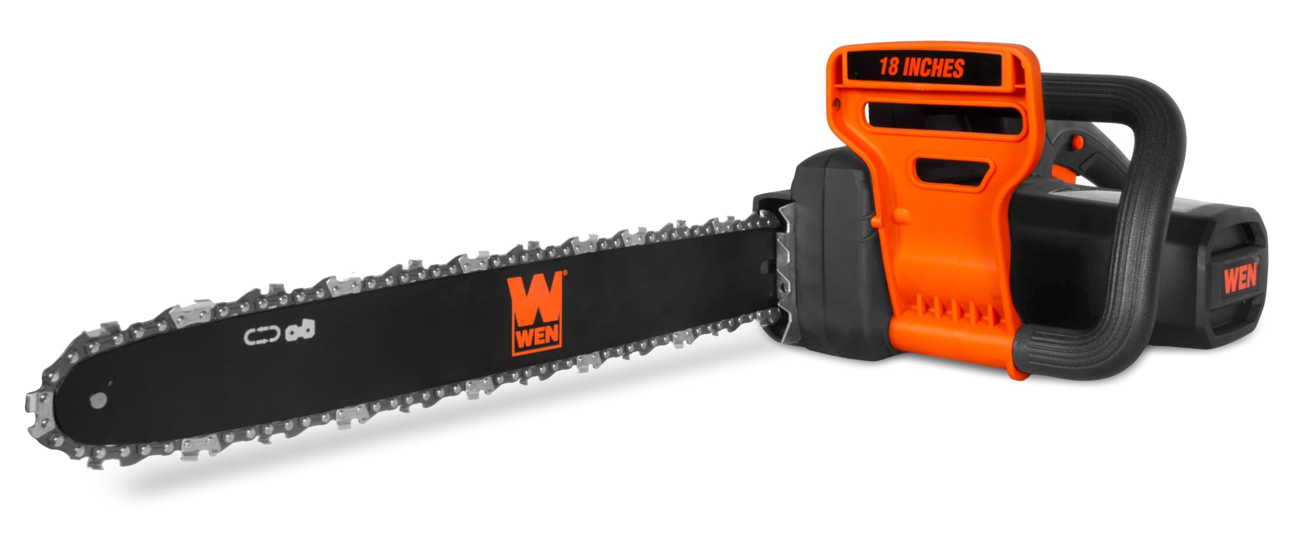 WEN CP1518 kickback brake enhances safety during pruning and limb removal.