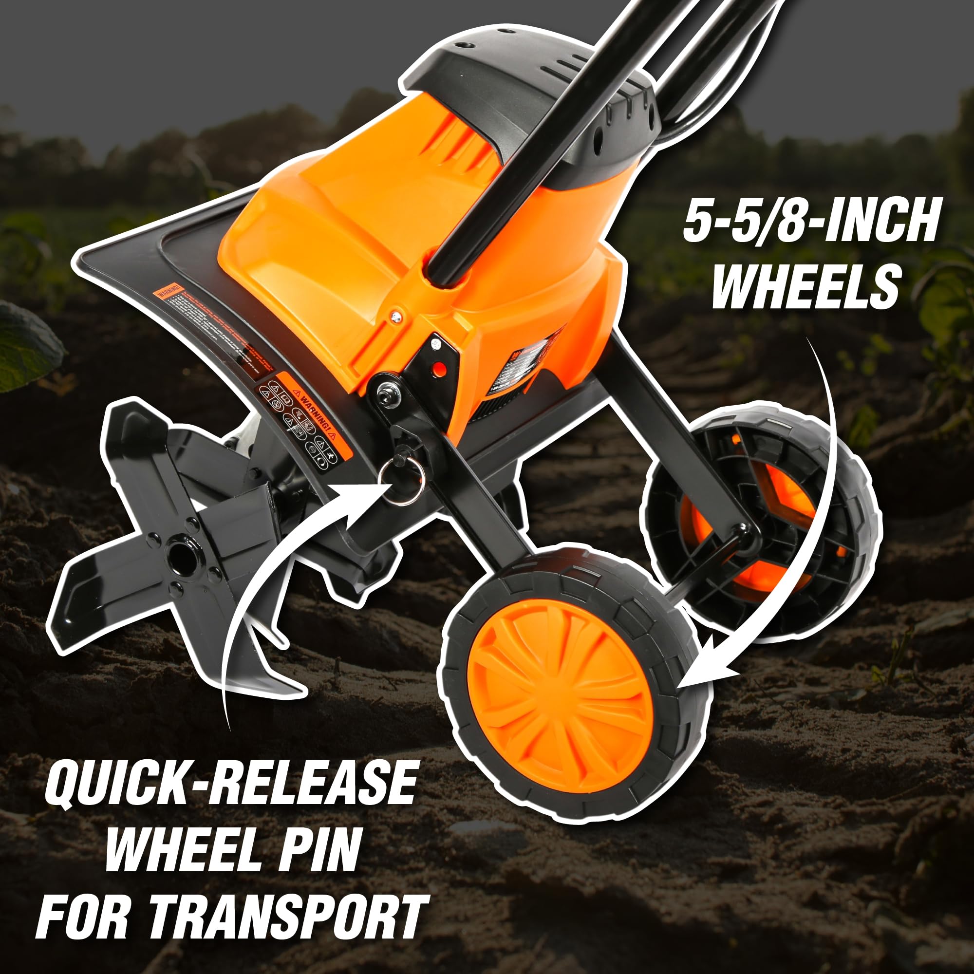 WEN electric tiller four steel tines delivers thorough soil turnover