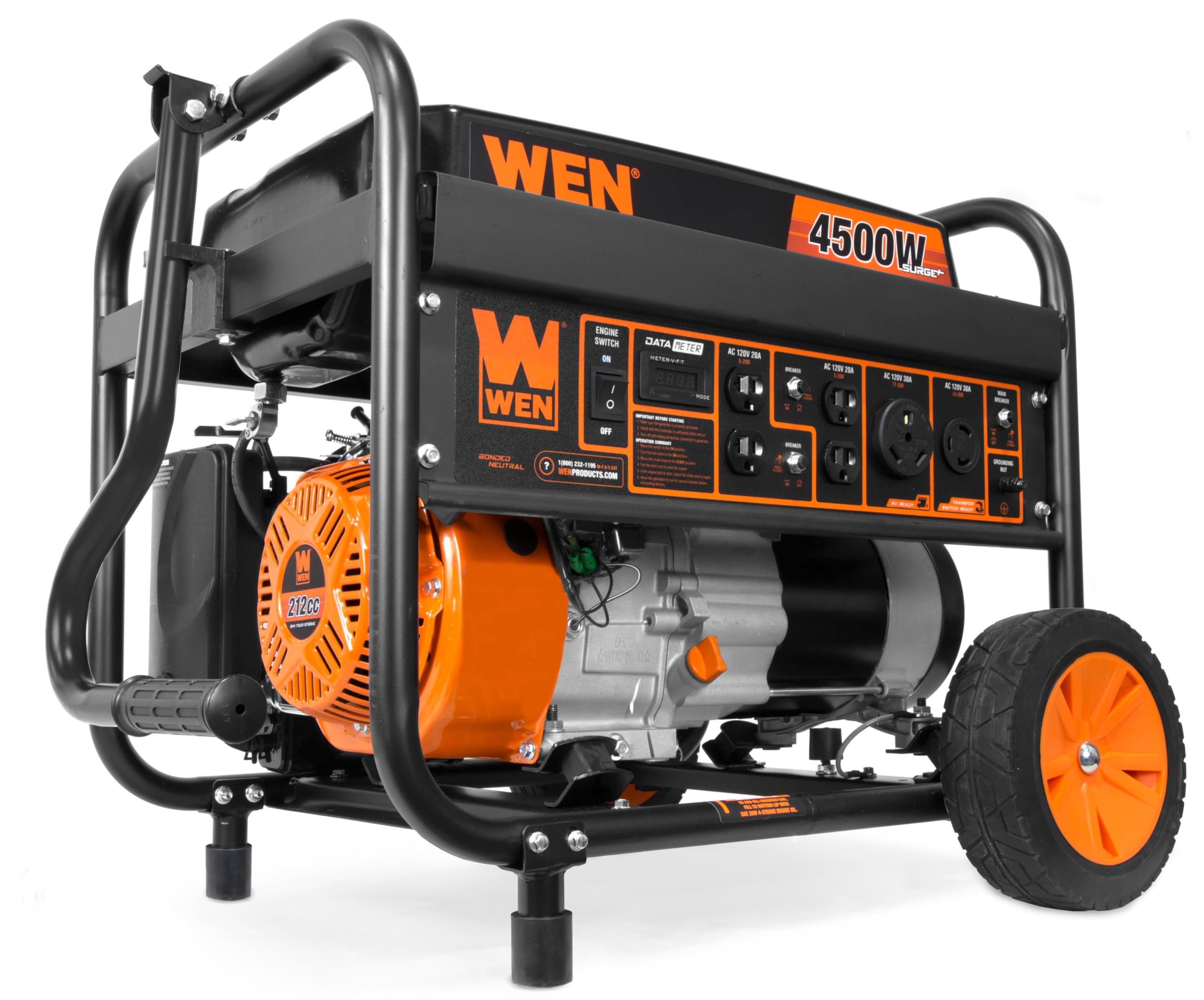 WEN GNA410 foldable handle and wheels for effortless transport and storage
