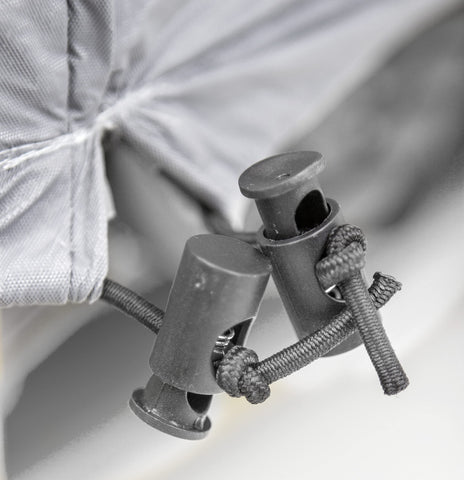 Elastic base and drawstring on WEN cover ensure a secure fit