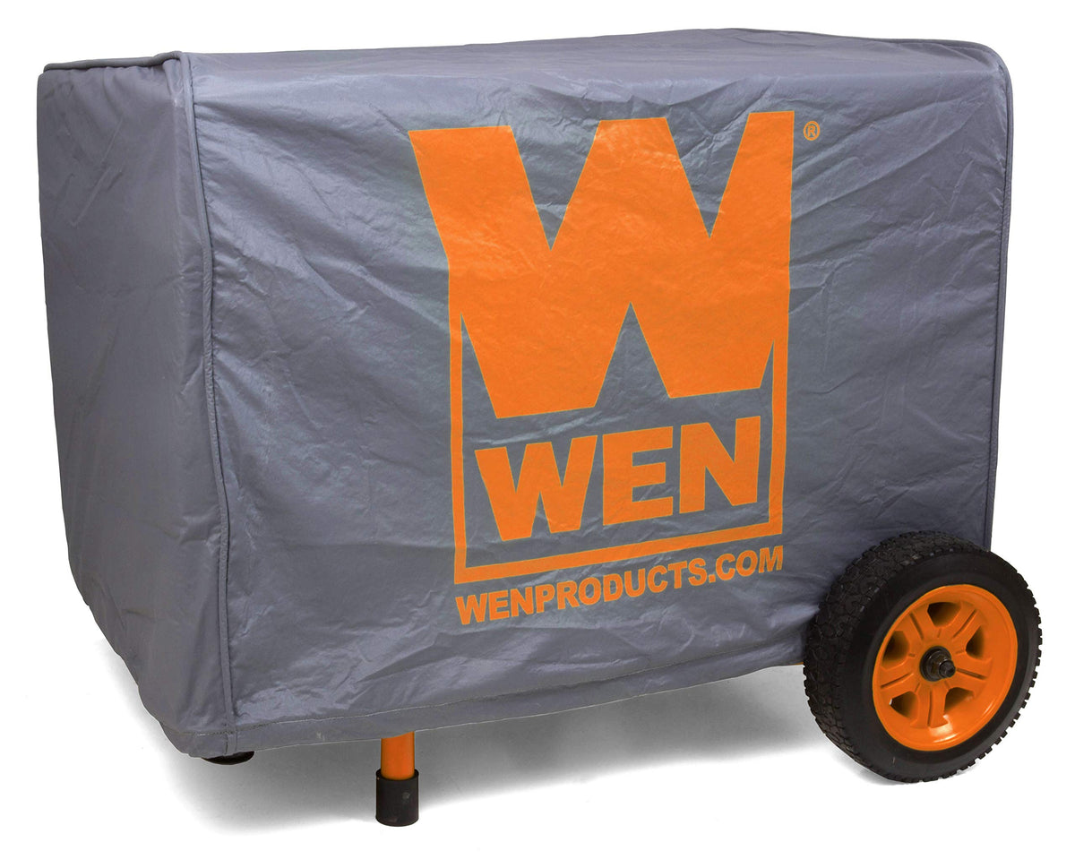 WEN universal weatherproof generator cover front view protects against sun and rain.