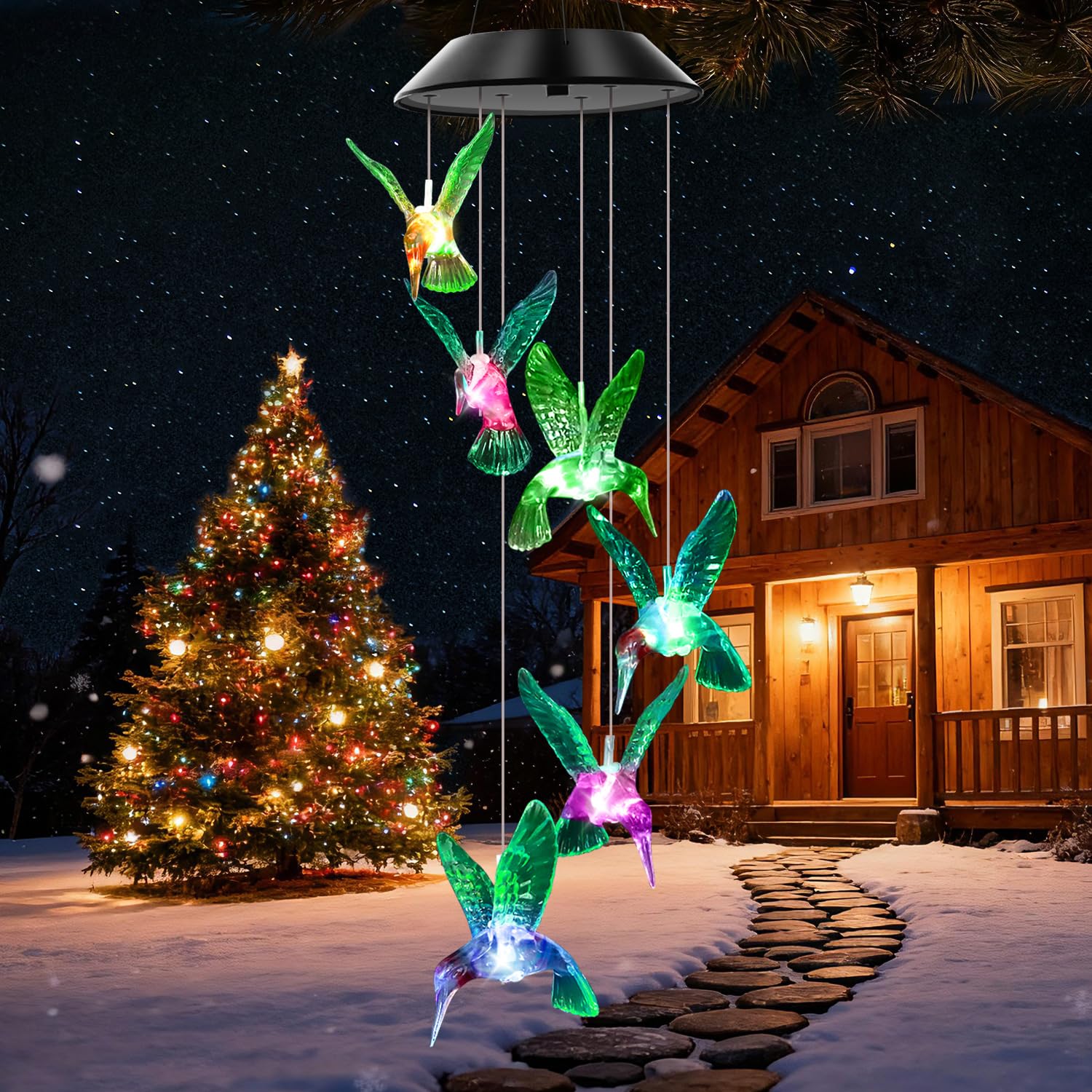 WENANA hummingbird wind chime suits memorial or birthday gifts.