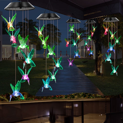 WENANA indoor-outdoor chime creates romantic color lighting in any space.